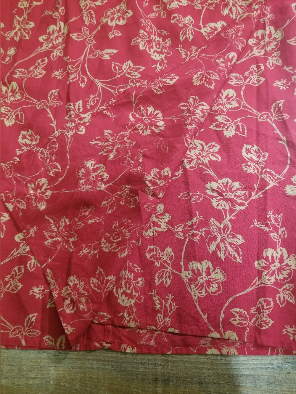 Ralph Lauren Red Floral Wrap Skirt or Sarong 10P Silk Linen - Picture 3 of 3